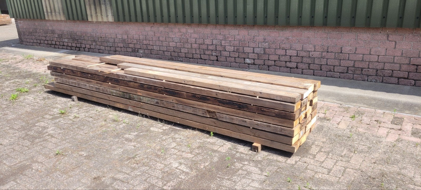 Partij houten balken 28 stuks, 170 x 70 cm, Ophalen