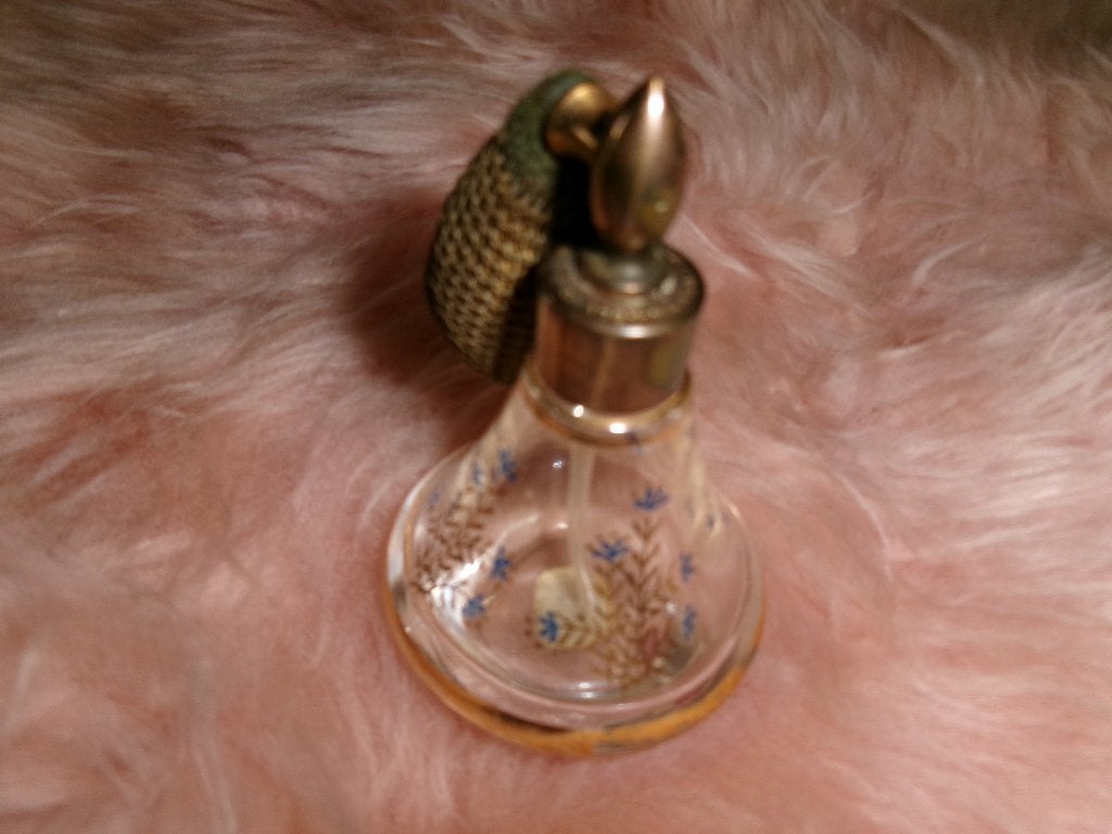 flacon met puffertje, Antiek en Kunst, Ophalen of Verzenden
