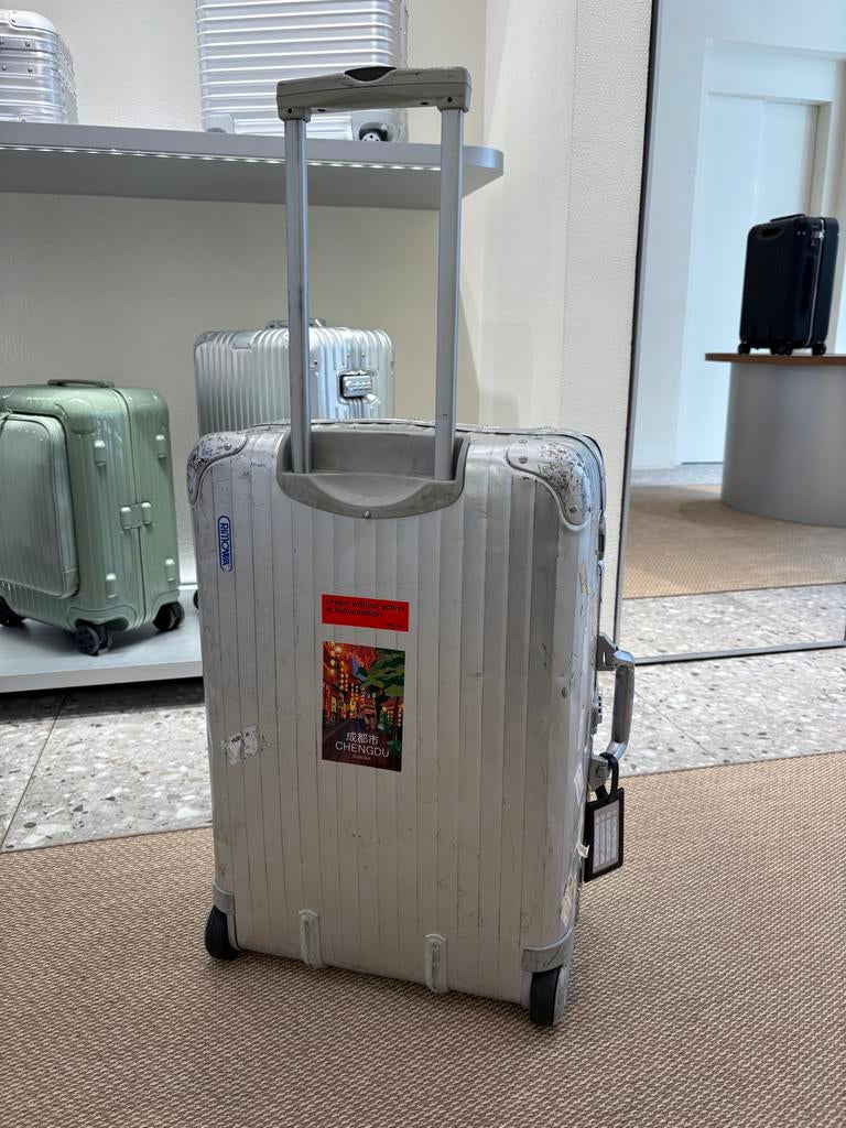 Originele Rimowa Koffer Maat M - Gebruikt, Overige materialen, Wieltjes, Gebruikt, 35 tot 45 cm