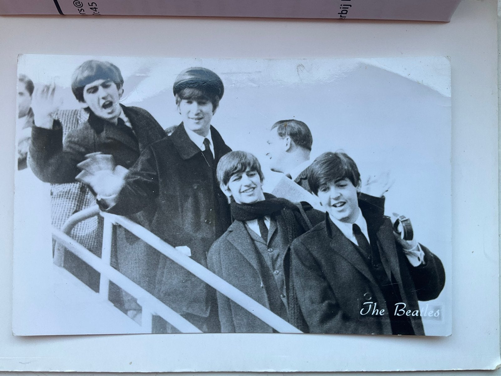 Vintage The Beatles Ansichtkaart - Zwart-wit Foto, Ophalen of Verzenden, Gebruikt, Foto of Kaart