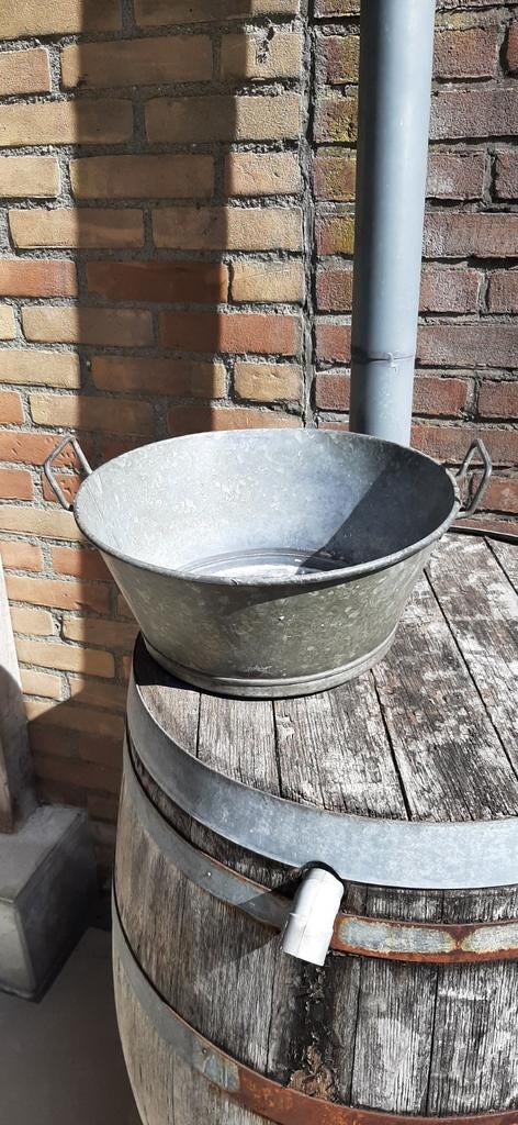 OUD  ...   FRANS  ........   ZINKEN TEIL  !!!, Ophalen of Verzenden, Overige vormen, Metaal, 60 tot 100 cm