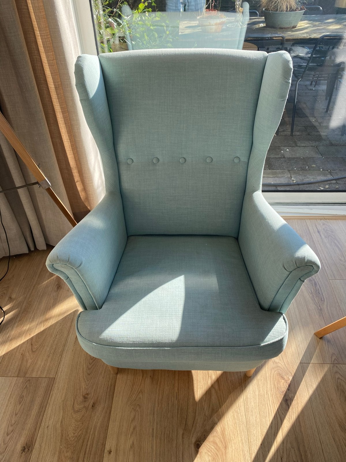 IKEA Strandmon fauteuil - Zo goed als nieuw, Huis en Inrichting, Ophalen, Zo goed als nieuw, Stof, 75 tot 100 cm