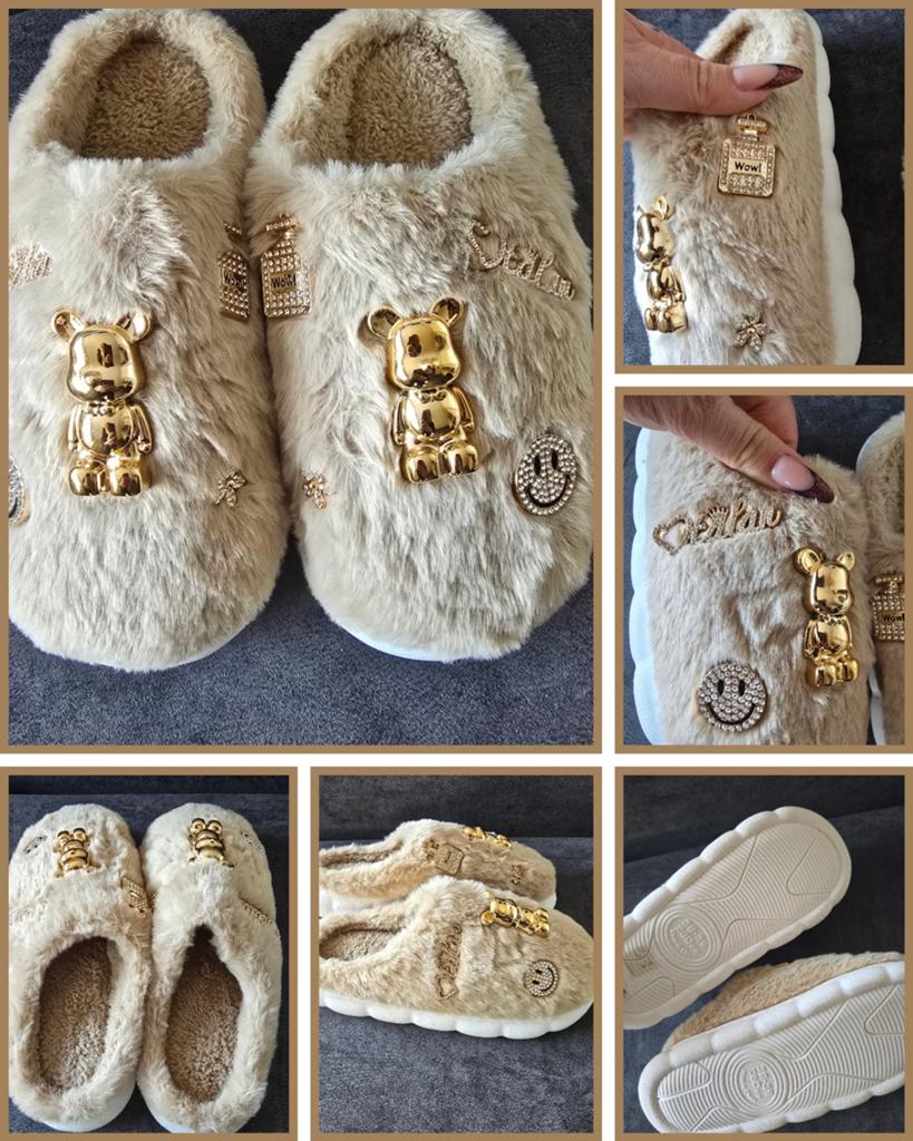 2 paar nieuwe pantoffels, Beige, Nieuw, Ophalen of Verzenden, Pantoffels of Sloffen