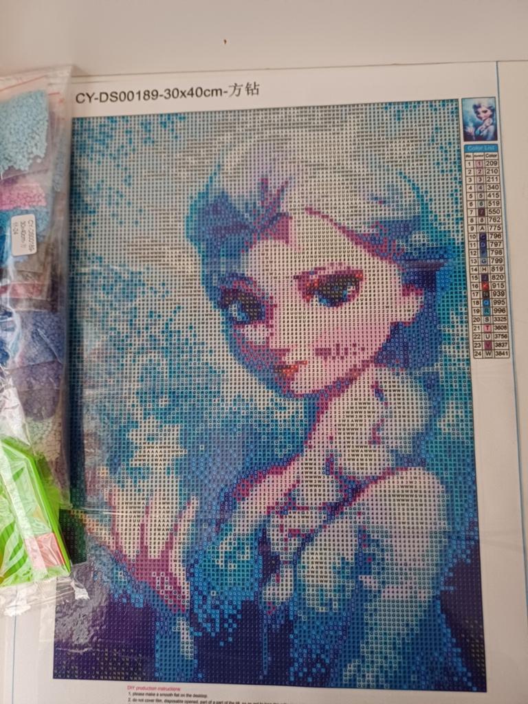 Diamond Painting Elsa uit Froozen 30x40cm, Ophalen of Verzenden, Nieuw, Knutselwerk