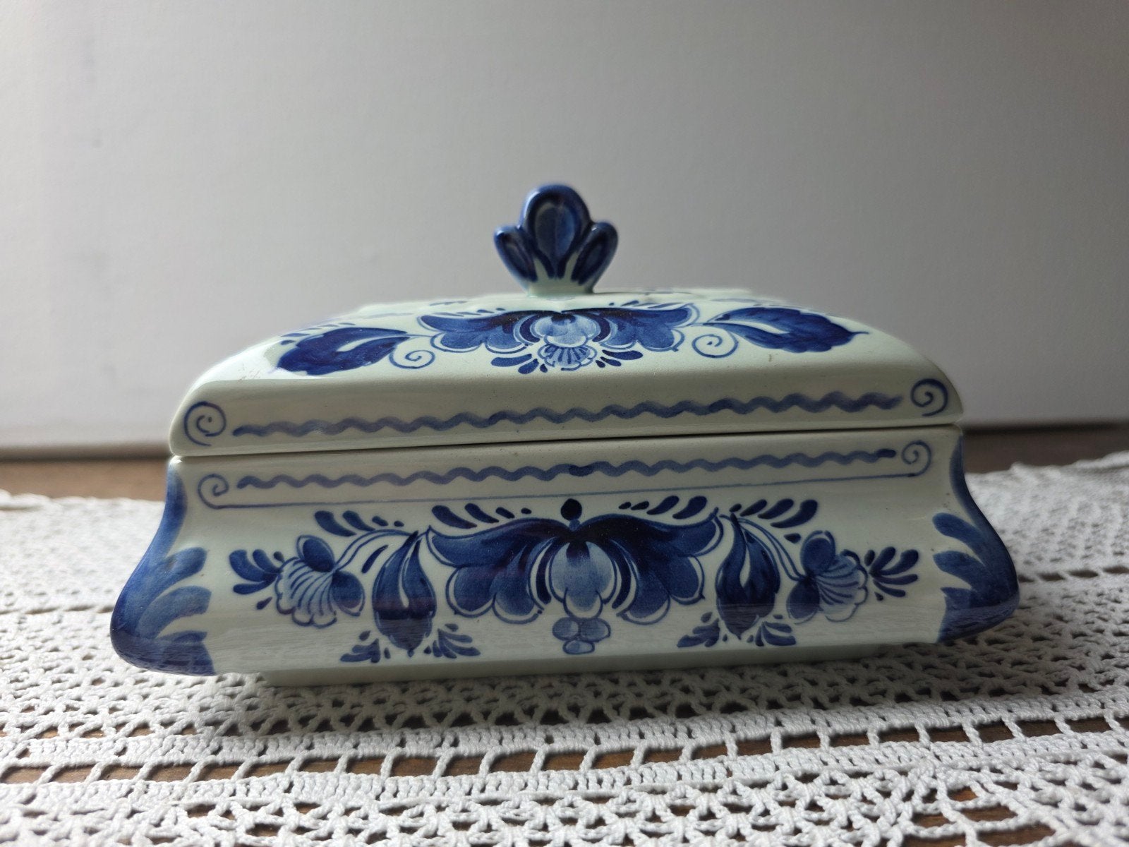 Delfts blauwe schaal met deksel, Ophalen of Verzenden