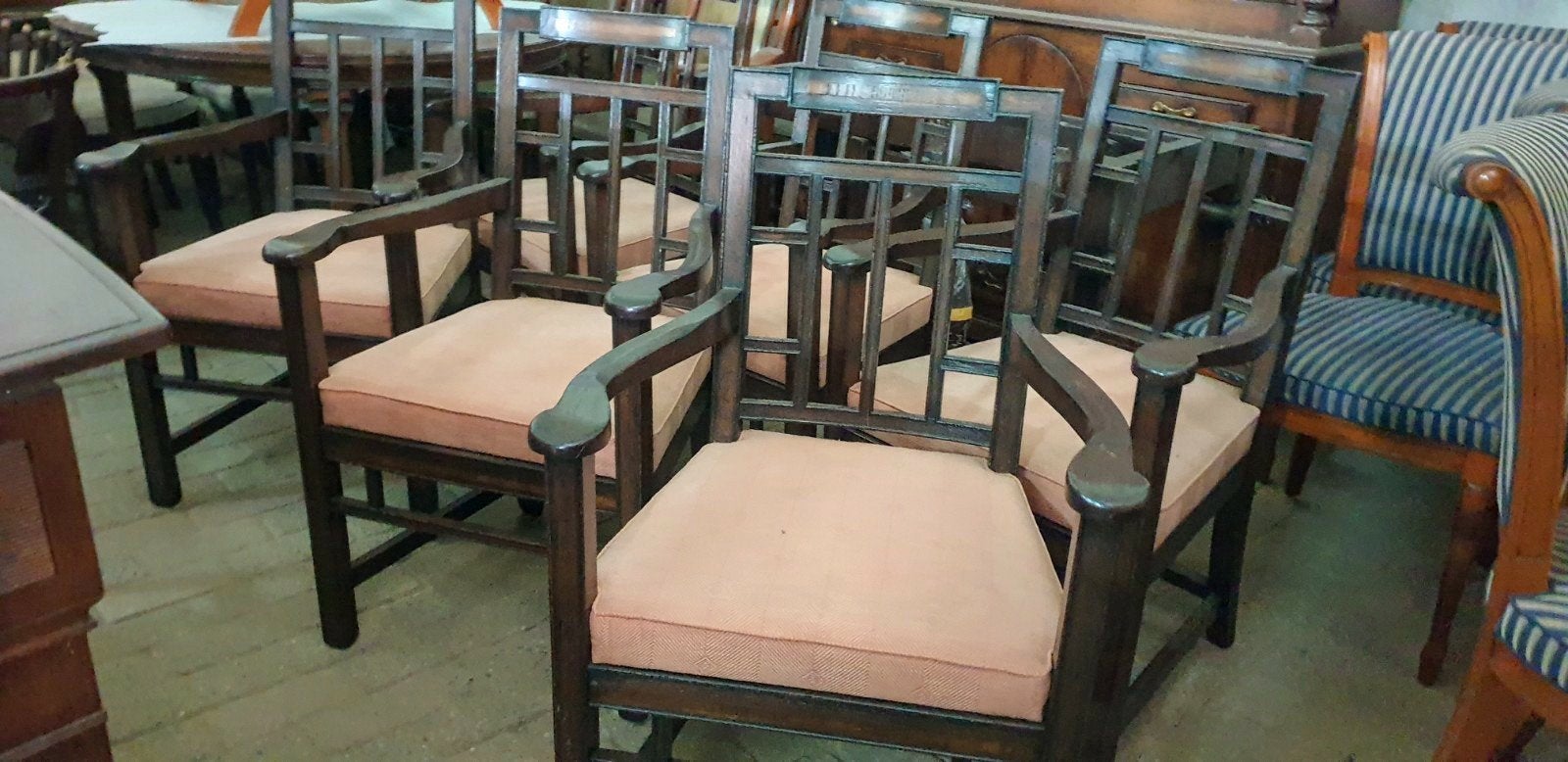 RAC Royal Antique Engelse Eetkamer Armstoelen, Antiek en Kunst, Ophalen