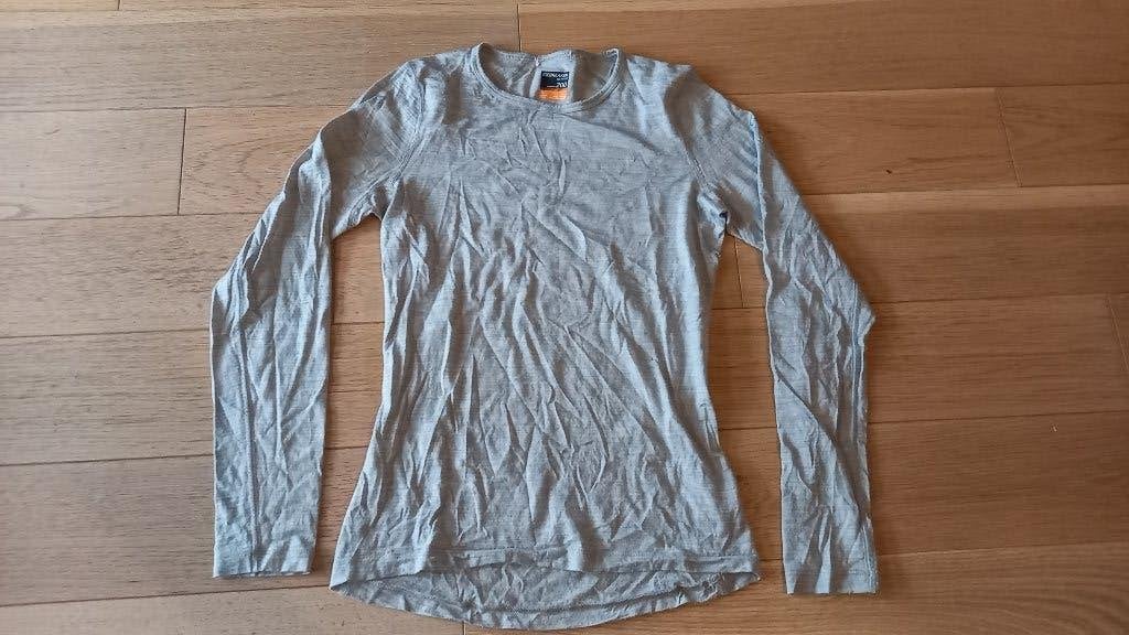 Icebreaker grijze thermische ondergoed shirt, Verzenden, Icebreaker, Lange mouw, Maat 36 (S)