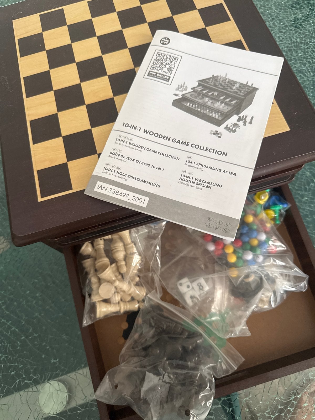 10-in-1 Houten Spellenverzameling - Klassieke Bordspellen, Hobby en Vrije tijd, Gezelschapsspellen | Bordspellen, Een of twee spelers