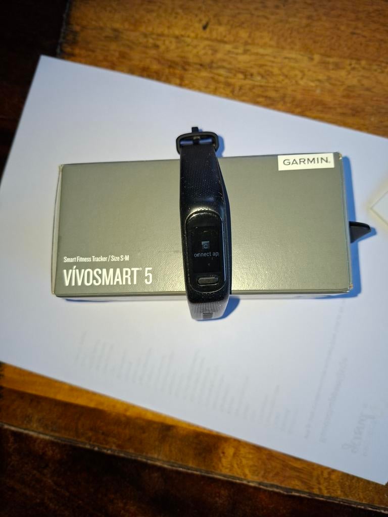 Garmin Vivosmart 5 Smart Fitness Tracker Zwart S-M, Zwart, Garmin, Ophalen of Verzenden, Zo goed als nieuw