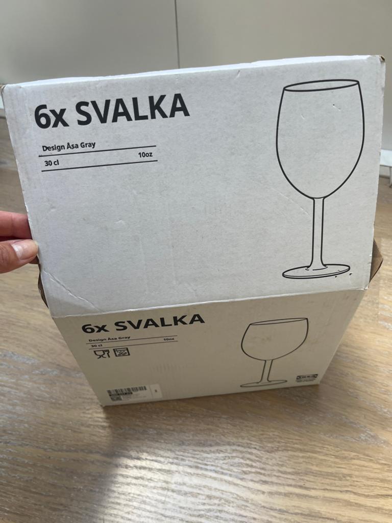 IKEA SVALKA Wijnglazen - Set van 6, Ophalen, Glas of Glazen, Nieuw, Glas