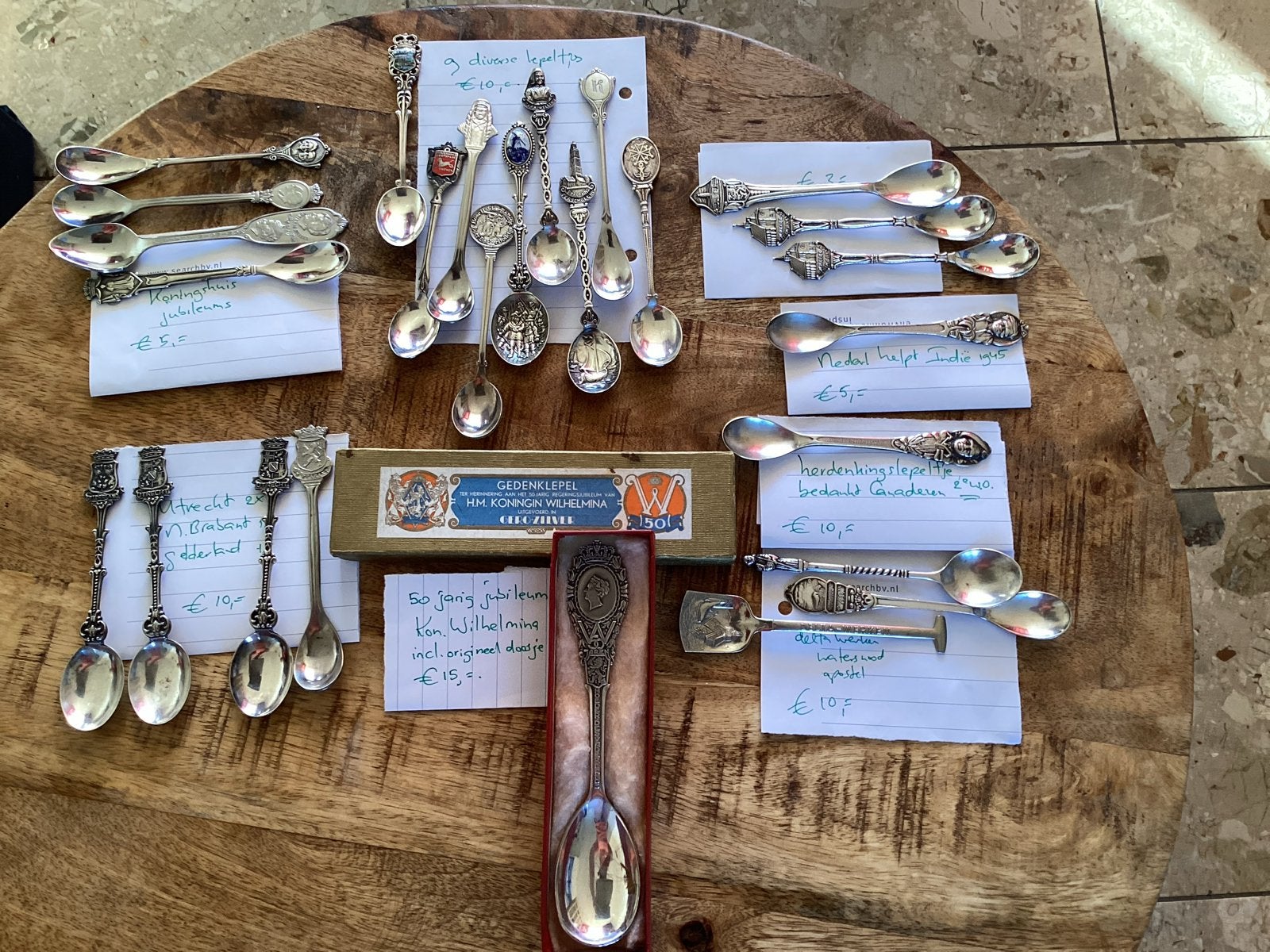Diverse verzameling antieke en herdenkingslepels, Ophalen of Verzenden