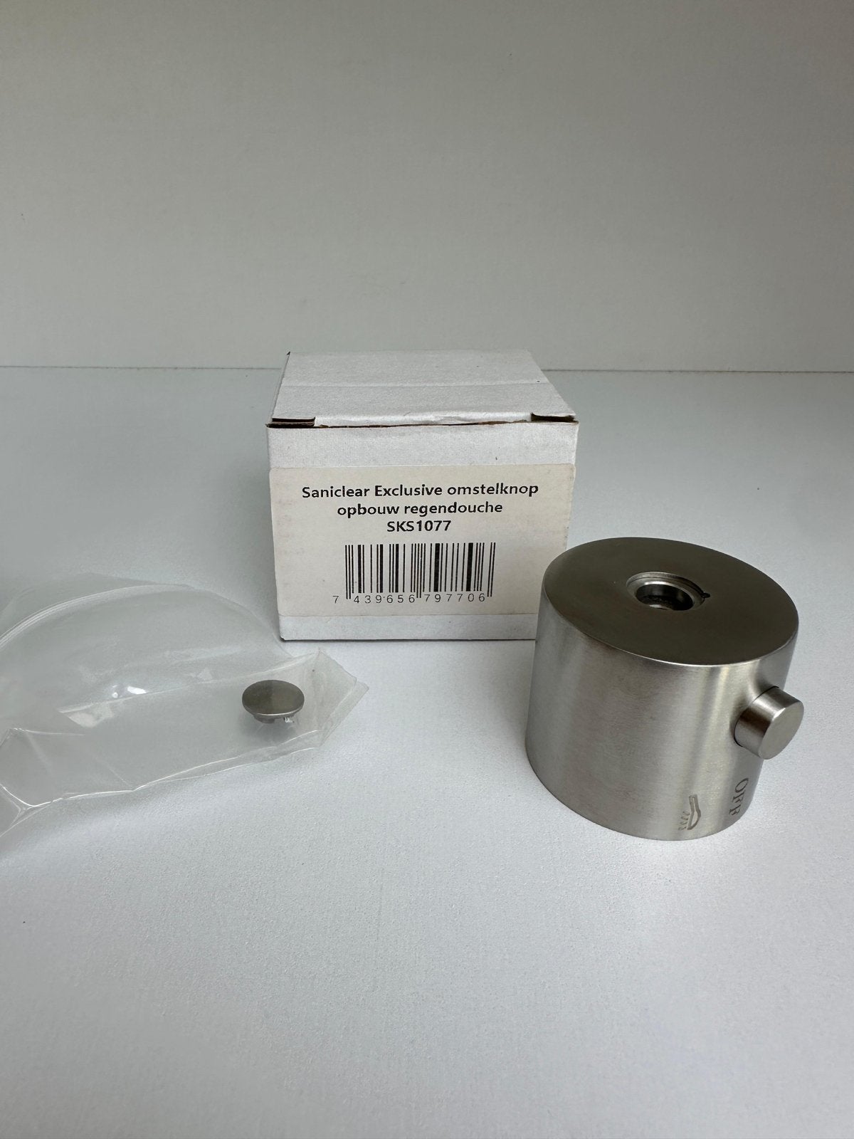 Saniclear Exclusive omstelknop opbouw regendouche SKS1077, Ophalen of Verzenden, Nieuw, Rvs, Douche