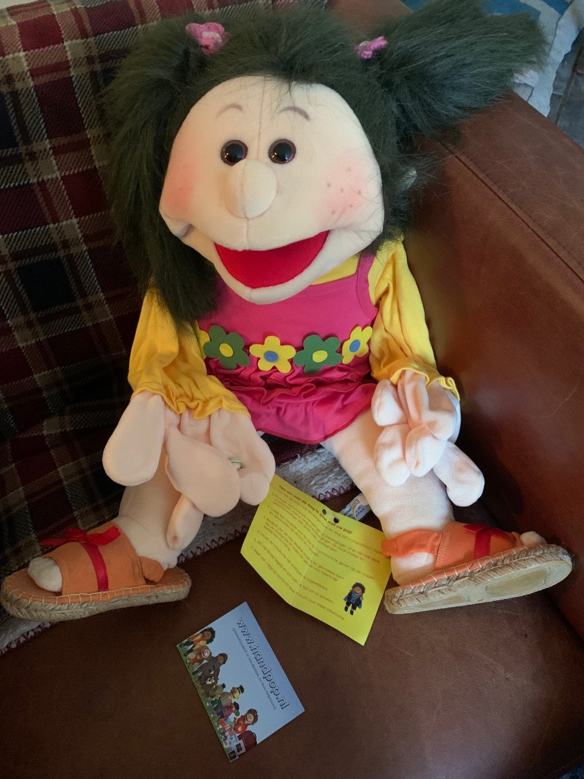 Handpop Frieda 63cm, Ophalen of Verzenden, Nieuw, Overige typen