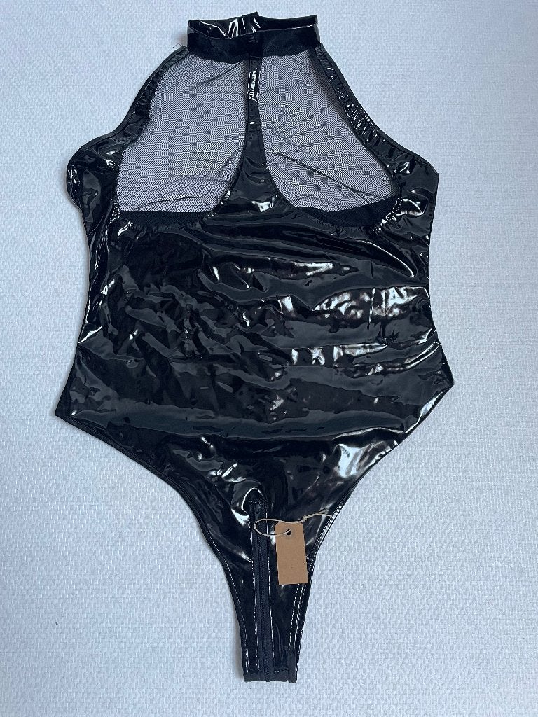 Nieuwe sexy lak body, Verzenden, Zwart, Body of Korset