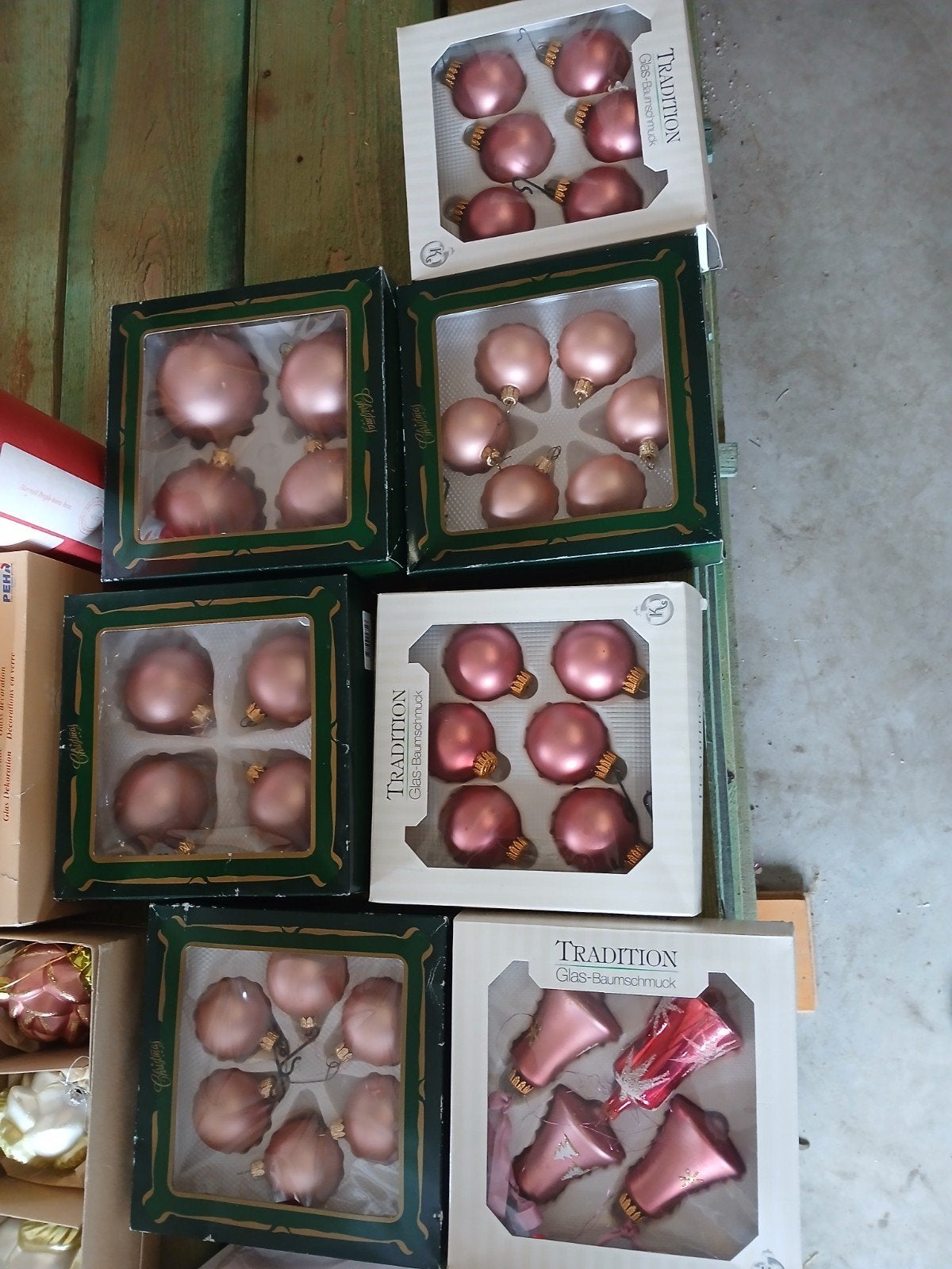 vintage kerstballen roze, Diversen, Ophalen of Verzenden