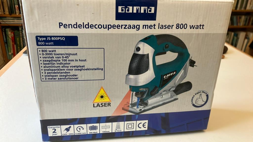 Pendeldecoupeerzaag van Gamma nieuw in doos nooit gebruikt, Nieuw, 600 tot 1200 watt, Ophalen of Verzenden, Decoupeerzaag