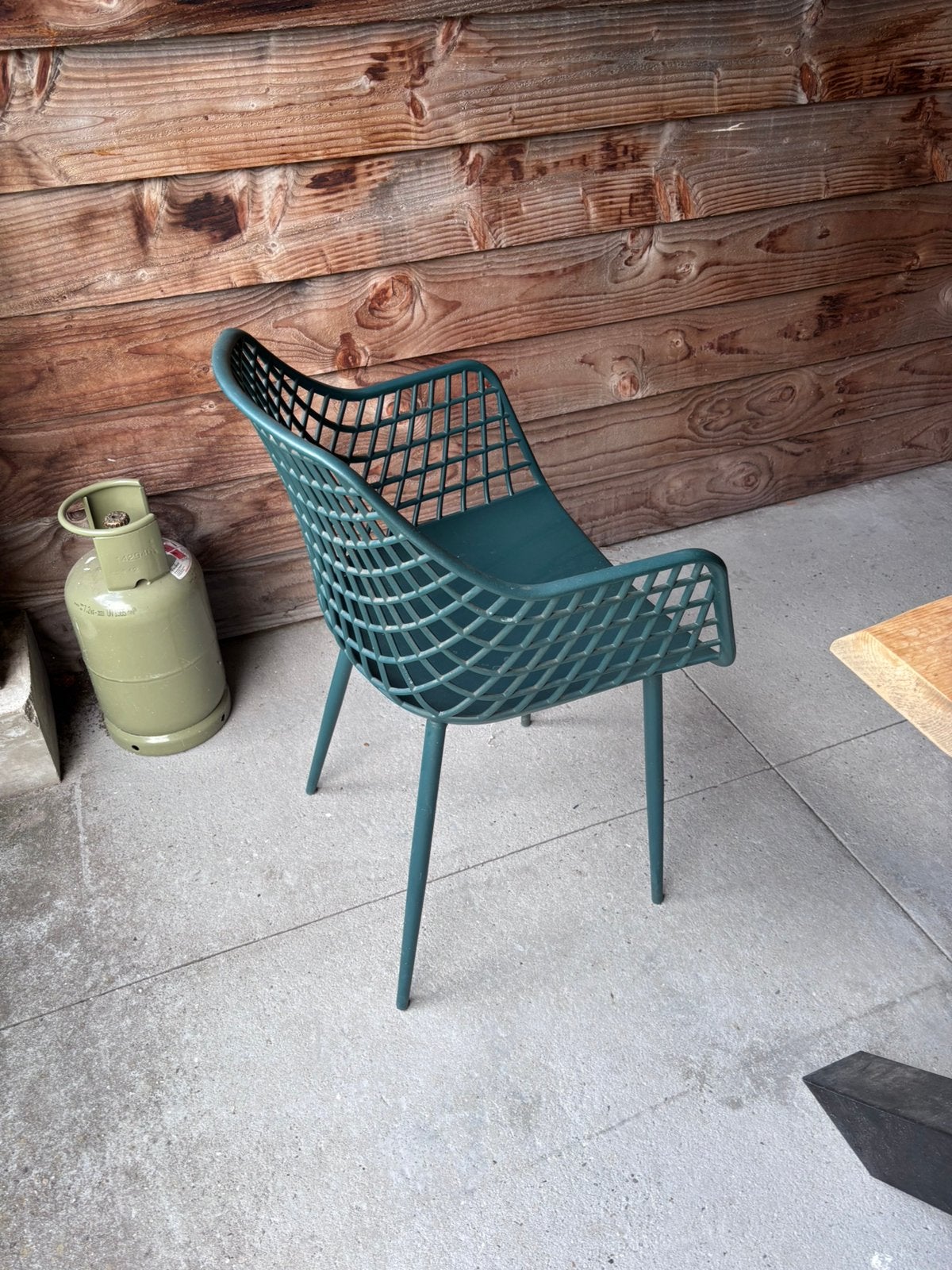 Kwantum stoel groen 3 stuks, Tuin en Terras, Ophalen, Zo goed als nieuw, Kunststof