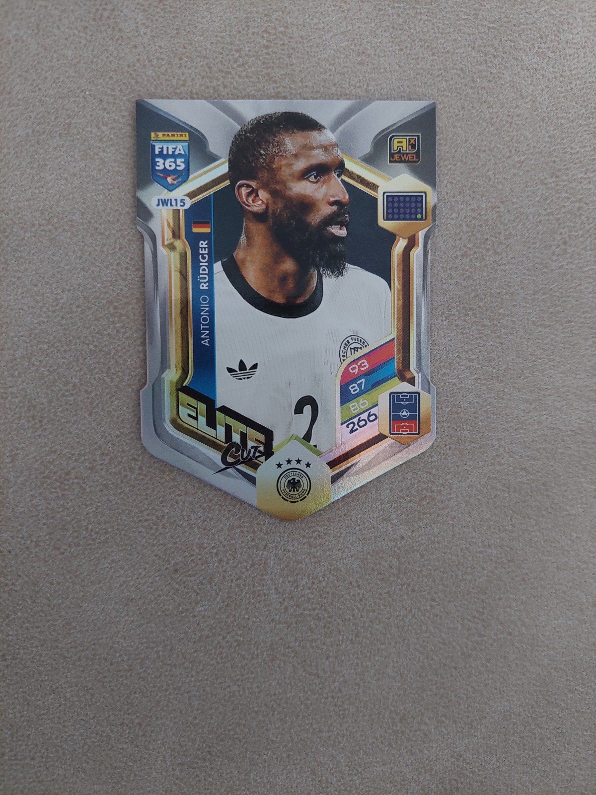 Panini FIFA 365 Antonio Rüdiger Elite Club kaart, Ophalen of Verzenden, Zo goed als nieuw, Buitenlandse clubs, Spelerskaart