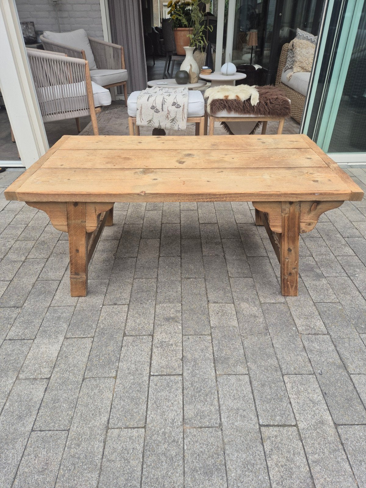 Steigerhouten tafel, Ophalen, 100 tot 150 cm, 50 tot 100 cm, Overige houtsoorten