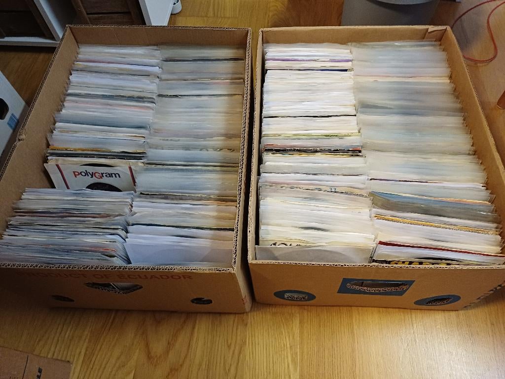 Partij van bijna 900 vinylsingles, Ophalen, Gebruikt, 7 inch, Single