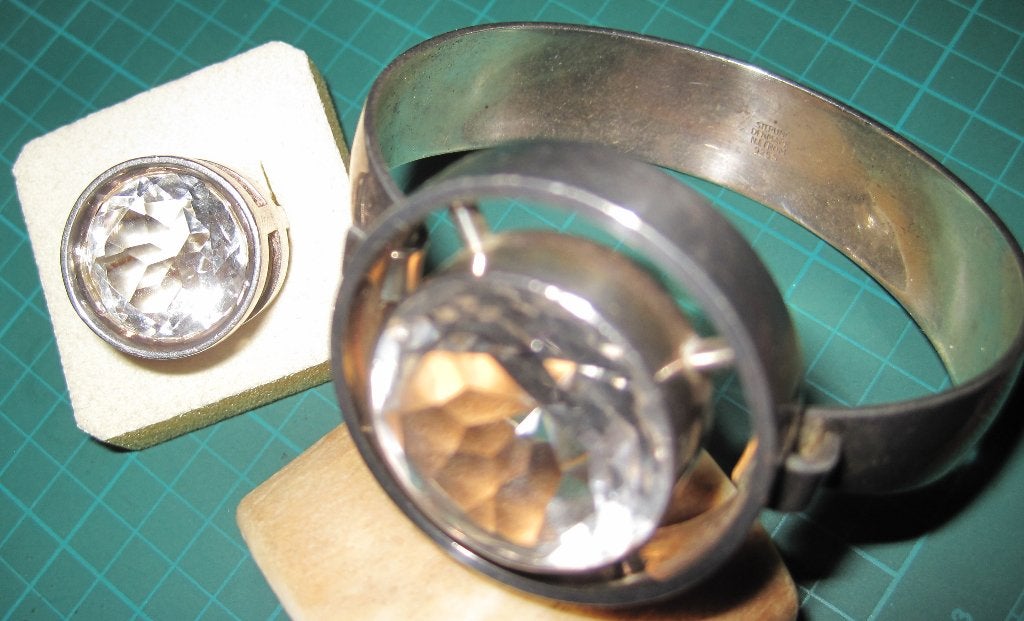 NIELS ERIK Denmark sieraden set met bergkristal zeldzaam, Sieraden, Tassen en Uiterlijk, Antieke sieraden, Ophalen, Zilver, Armband