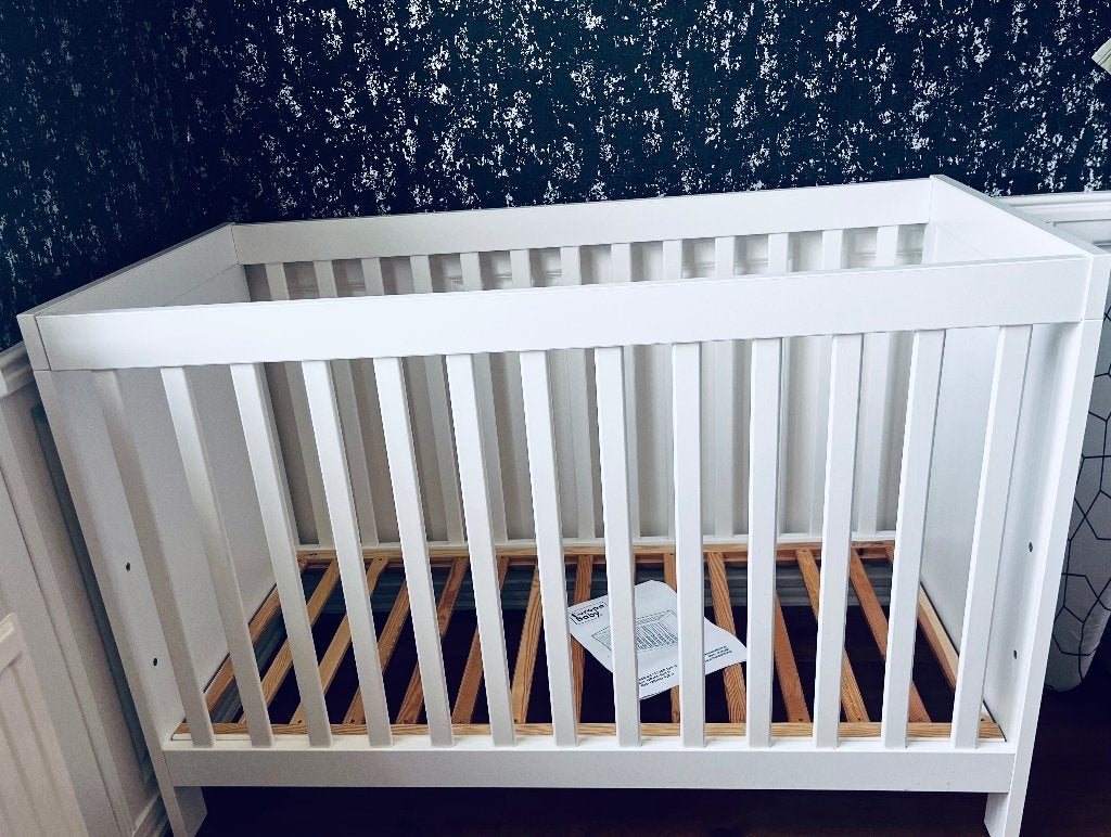 Ledikant van Babypark inclusief matras, dekbed(overtrek), Ophalen, Gebruikt, Eenpersoons, Wit
