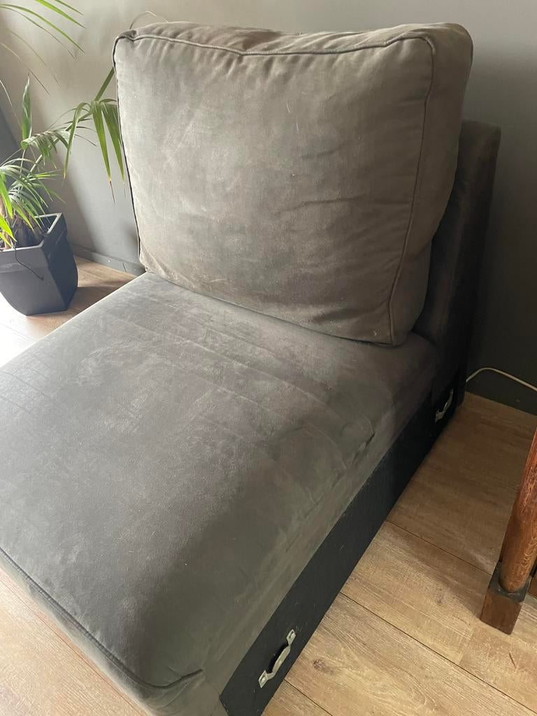 Grijze sofa, Huis en Inrichting, Fauteuils, Ophalen, Gebruikt