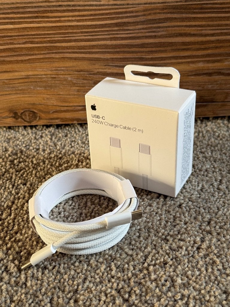Originele Apple USB-C 240W Oplaadkabel (2 Meter) | Nieuw, Telecommunicatie, Mobiele telefoons | Telefoon-opladers, USB-C, Nieuw