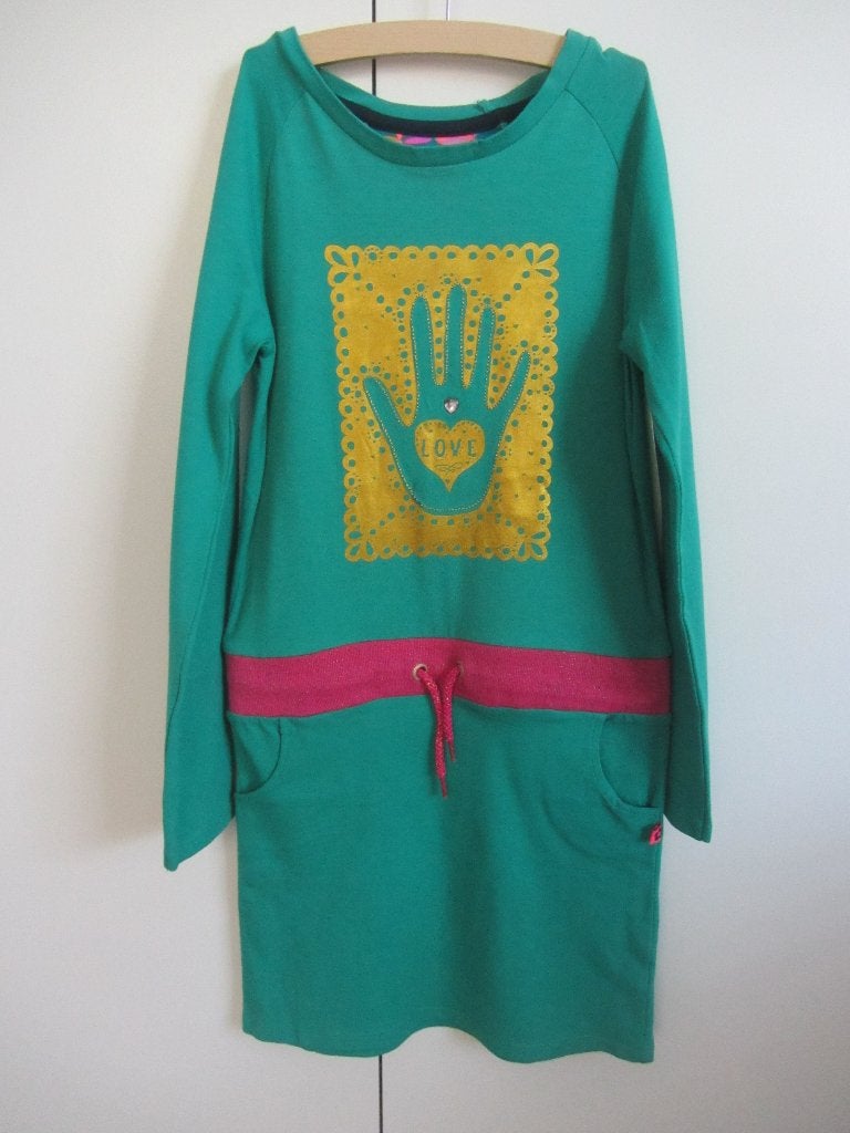 Nieuwe groene jurk Kidz-art maat 134-140, Ophalen of Verzenden, Nieuw, Meisje, Jurk of Rok