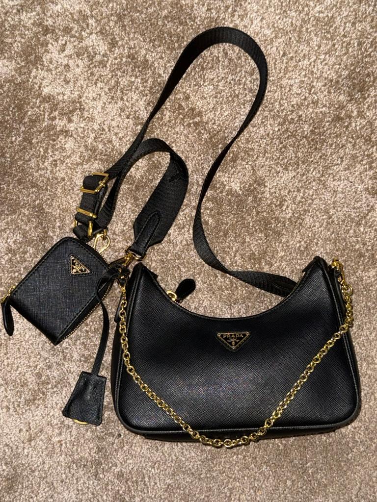 Prada tas, Sieraden, Tassen en Uiterlijk, Tassen | Damestassen, Ophalen of Verzenden, Zo goed als nieuw, Zwart, Handtas
