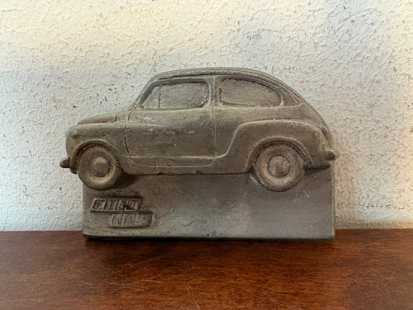 Fiat 600 schaalmodel van metaal (tin?), Ophalen of Verzenden, Gebruikt, Auto's