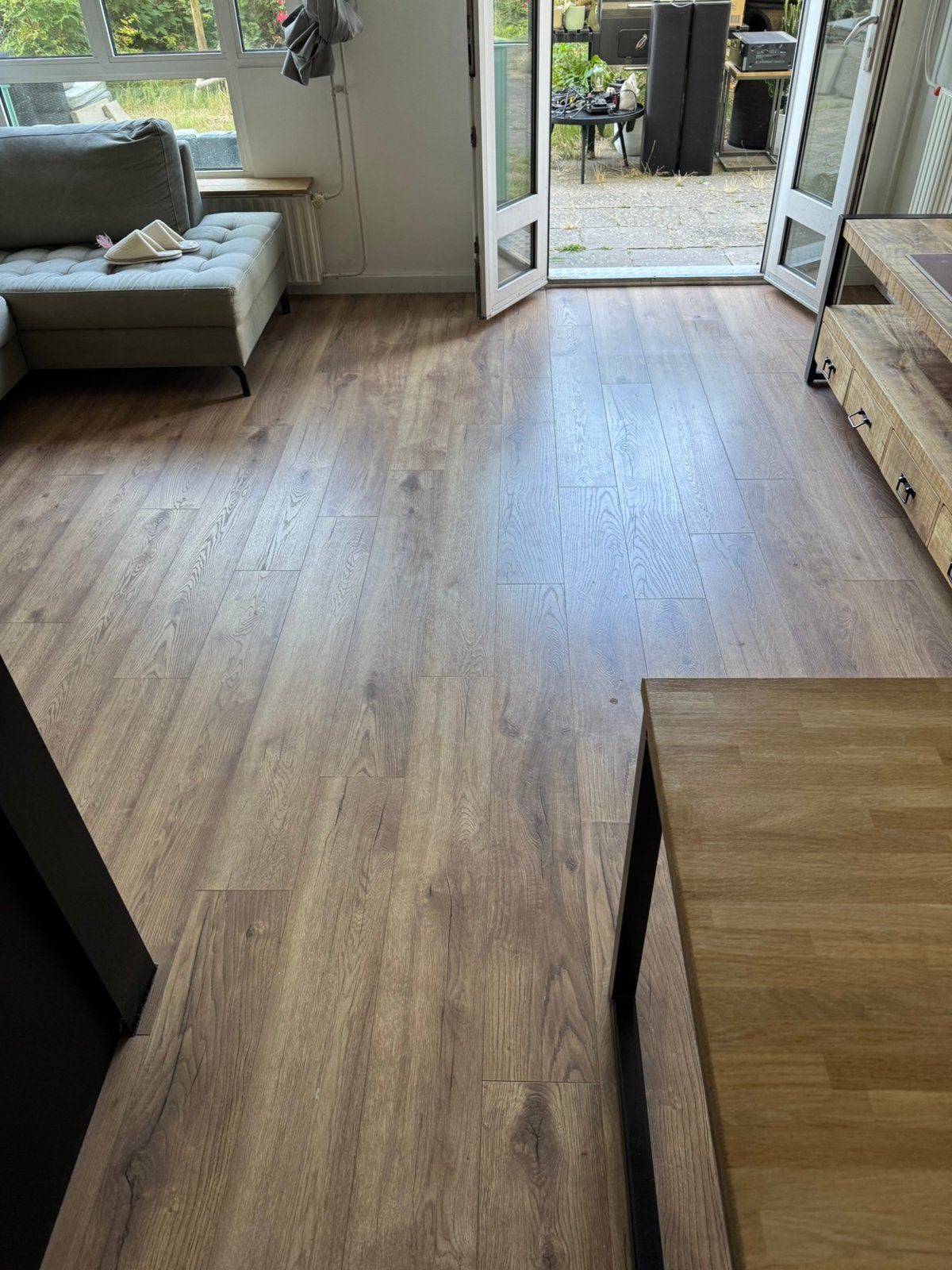 Ongeveer 35m2 laminaat 8mm, Ophalen, 50 tot 150 cm, Zo goed als nieuw, 10 m² of meer