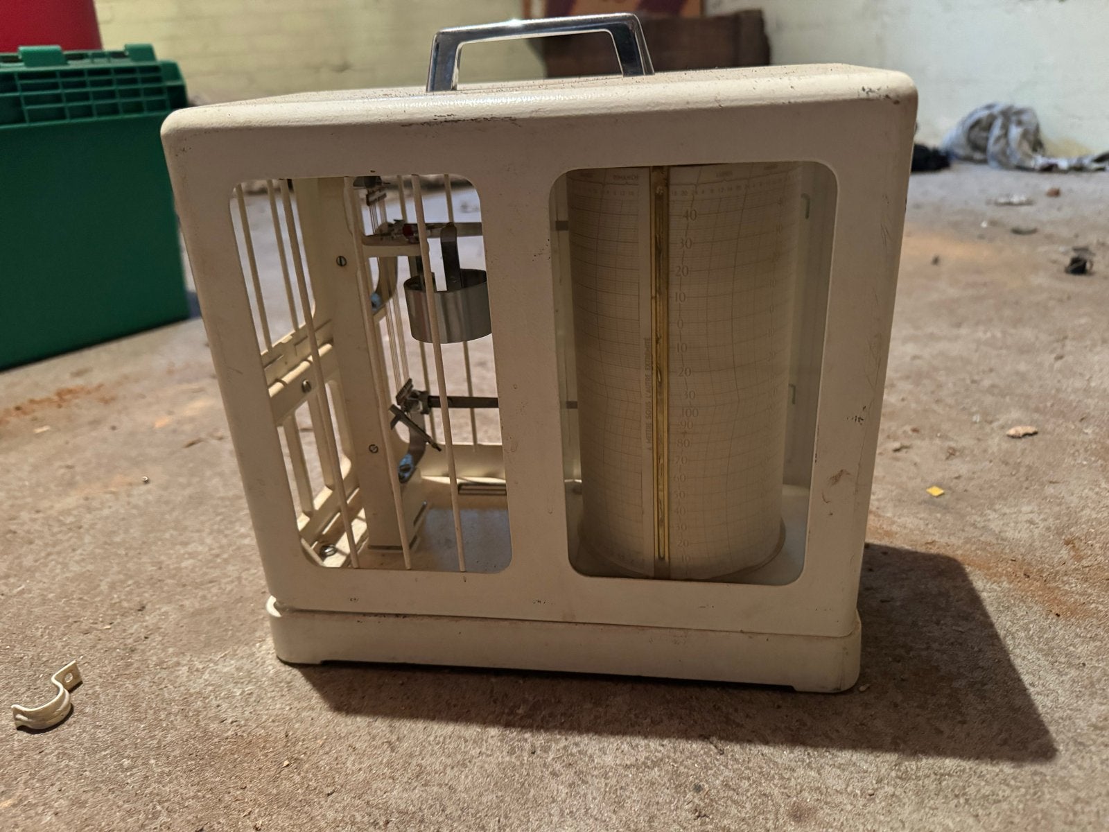 Vintage Barograaf - Weerstation, Ophalen of Verzenden, Gebruikt, Barometer