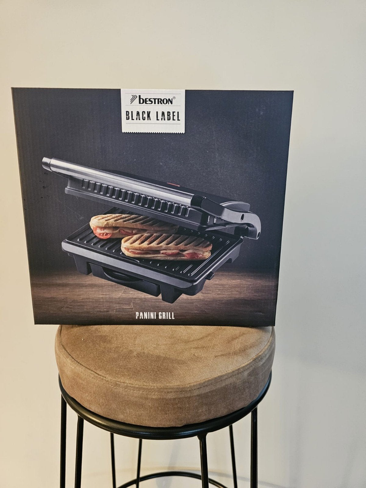 Panini grill bestron zwart, Ophalen of Verzenden, Nieuw, Minder dan 50 cm, Overige typen