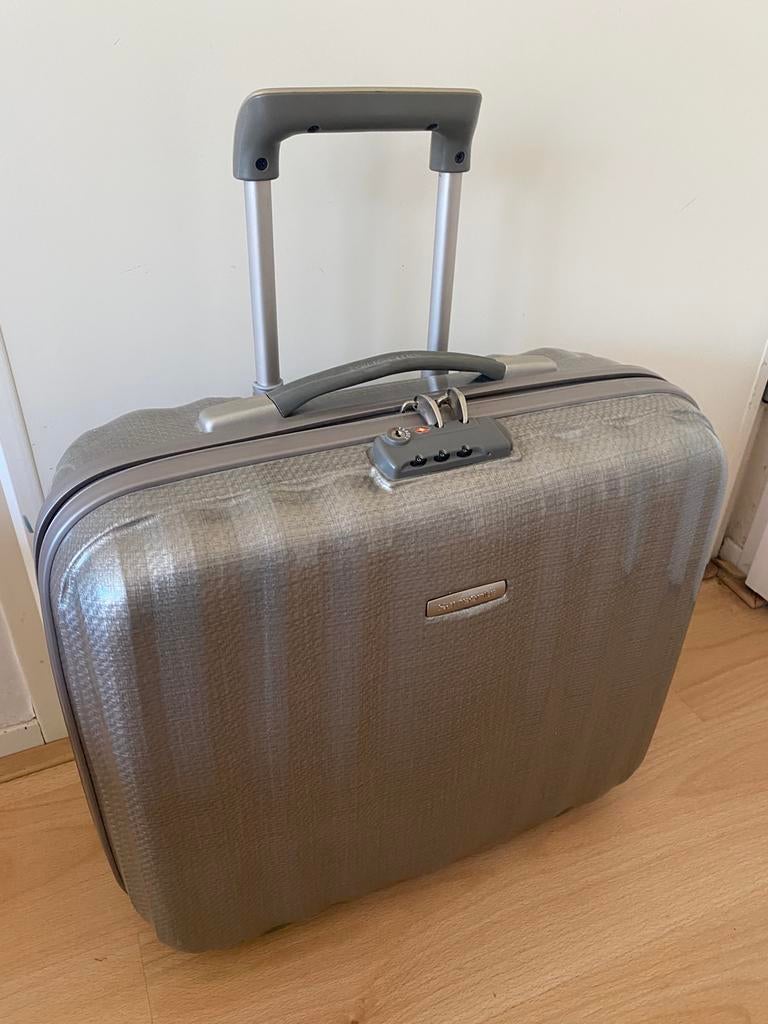 Samsonite Businesstrolley Ultimocabin Silver, Ophalen of Verzenden, Zo goed als nieuw, Hard kunststof