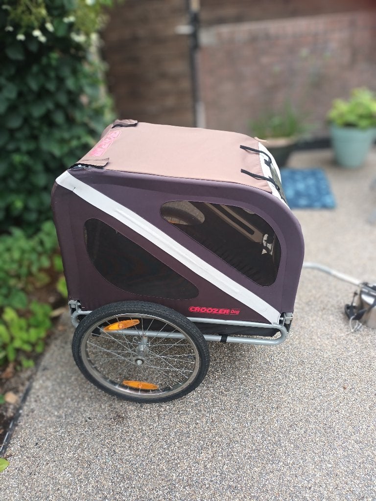 Croozer hondenfietskar donkergrijs/lichtgrijs, Overige merken, Ophalen, Gebruikt, Hondenfietskar