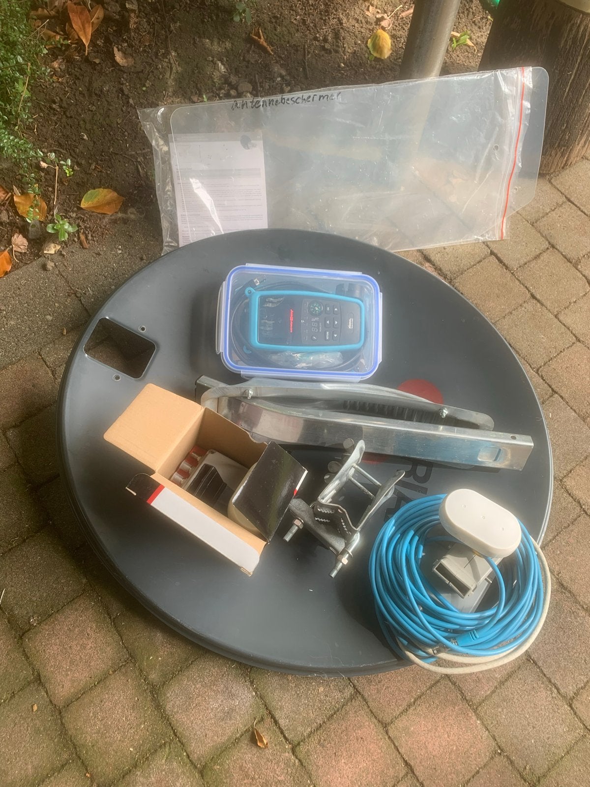 Complete Satellietschotel Set met Satfinder en Accessoires, Audio, Tv en Foto, Schotelantennes, Ophalen, Gebruikt, (Schotel)antenne
