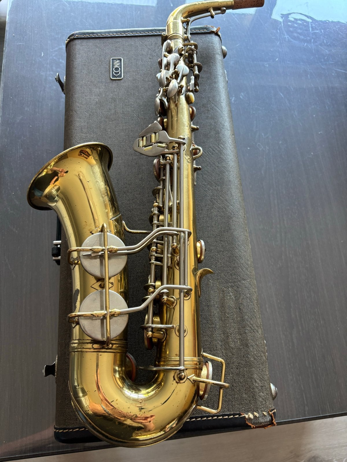 Vintage Conn altsaxofoon 6M ladyface met Koffer - Gebruikt, Ophalen of Verzenden, Gebruikt, Alt, Met koffer