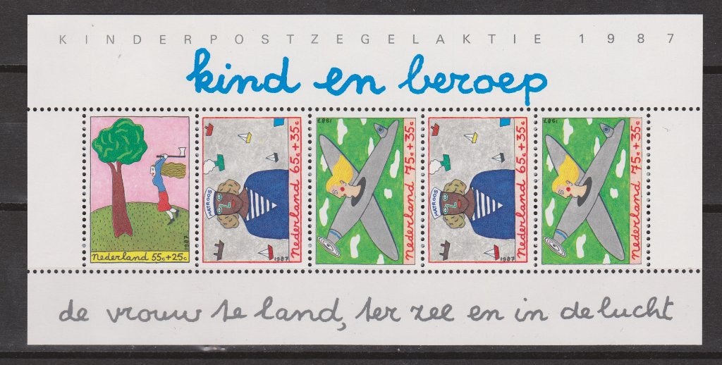 NVPH 1390 PF Kinderzegels 1987 Blokken 1965/2000 voor 10% CW, Ophalen of Verzenden, Na 1940, Postfris