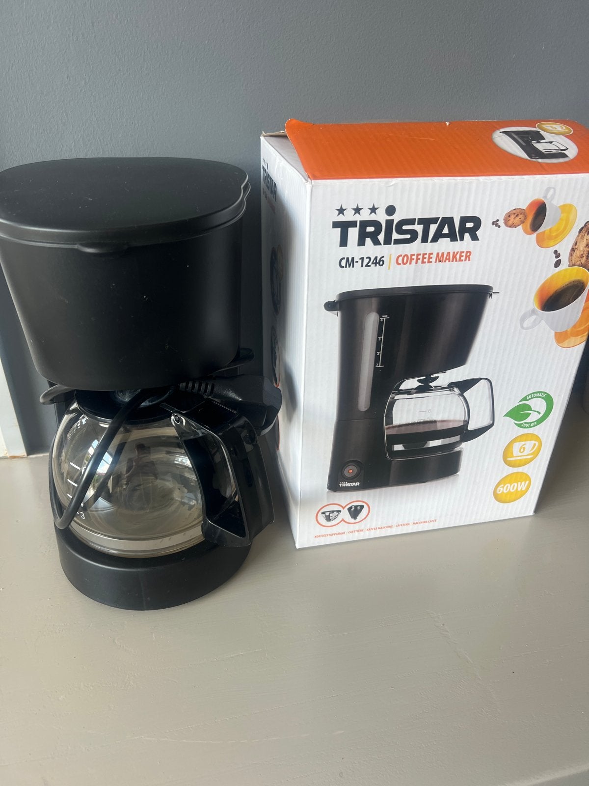 Tristar CM-1246 Koffiezetapparaat - camping, Gemalen koffie, Ophalen of Verzenden, 4 tot 10 kopjes, Koffiemachine