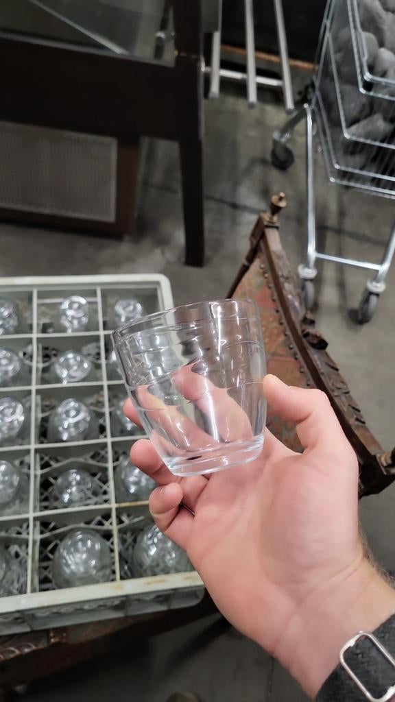 Partij van +/- 144 stuks glazen, Verzamelen, Glas en Borrelglaasjes, Ophalen