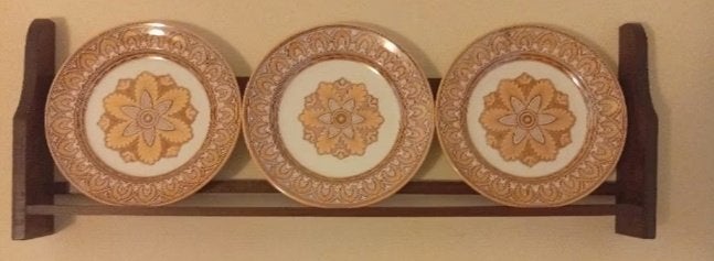 Wandborden met rek, Antiek en Kunst, Ophalen of Verzenden