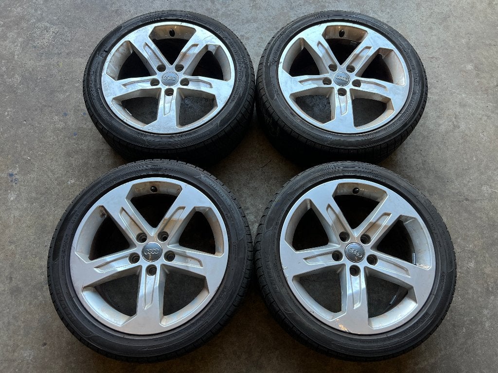 5x112 17 inch Audi A3 S3 Velgen + 4s banden 225 45 17, Ophalen, Gebruikt, Banden en Velgen, 17 inch