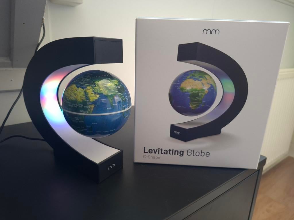 Zwevende wereldbol met LED verlichting, Ophalen of Verzenden, Interactief, Zo goed als nieuw
