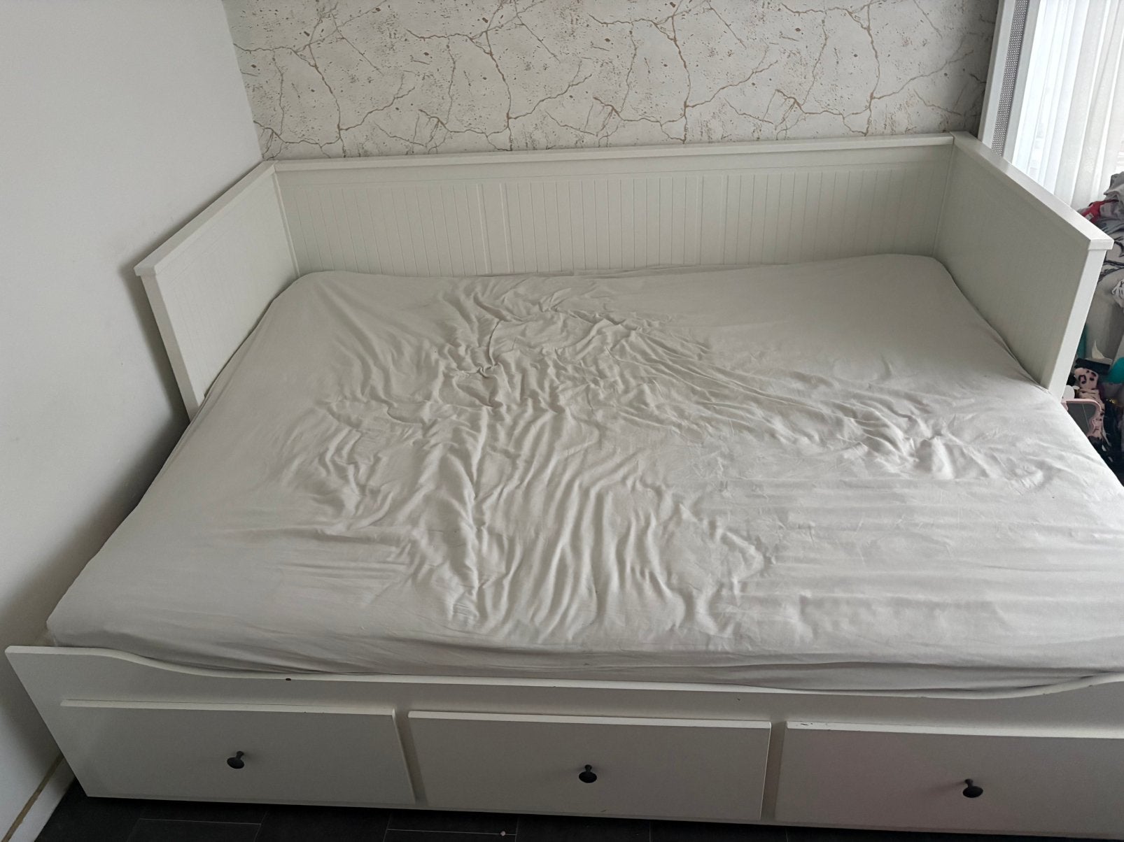 Ikea henmes bankbed met 3 lades in goede staat