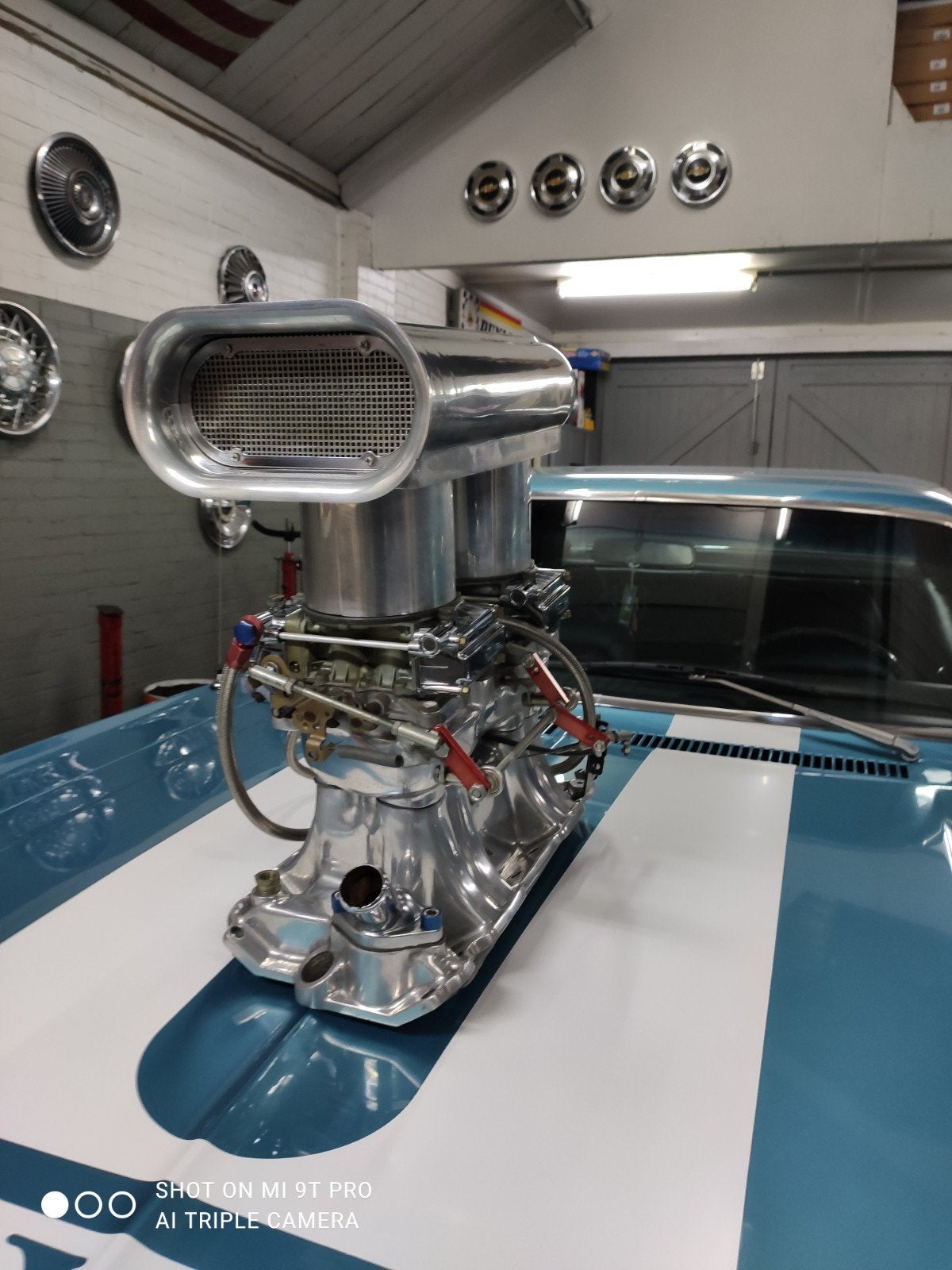 chevy  tunnel ram setup compleet gepolijst en verchroomd, Auto-onderdelen, Ophalen of Verzenden, Amerikaanse onderdelen