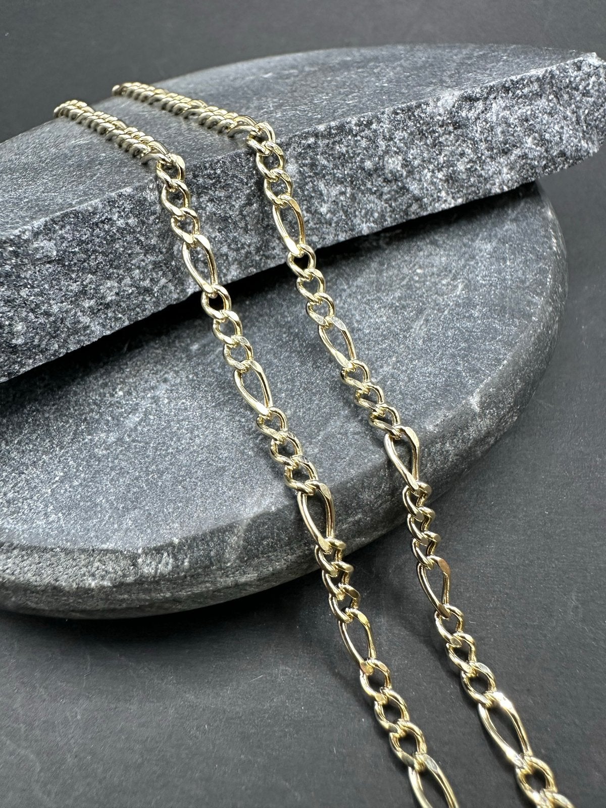 14k Gouden Figaro Ketting - Elegant en Tijdloos, Sieraden, Tassen en Uiterlijk, Kettingen, Ophalen of Verzenden, Zo goed als nieuw