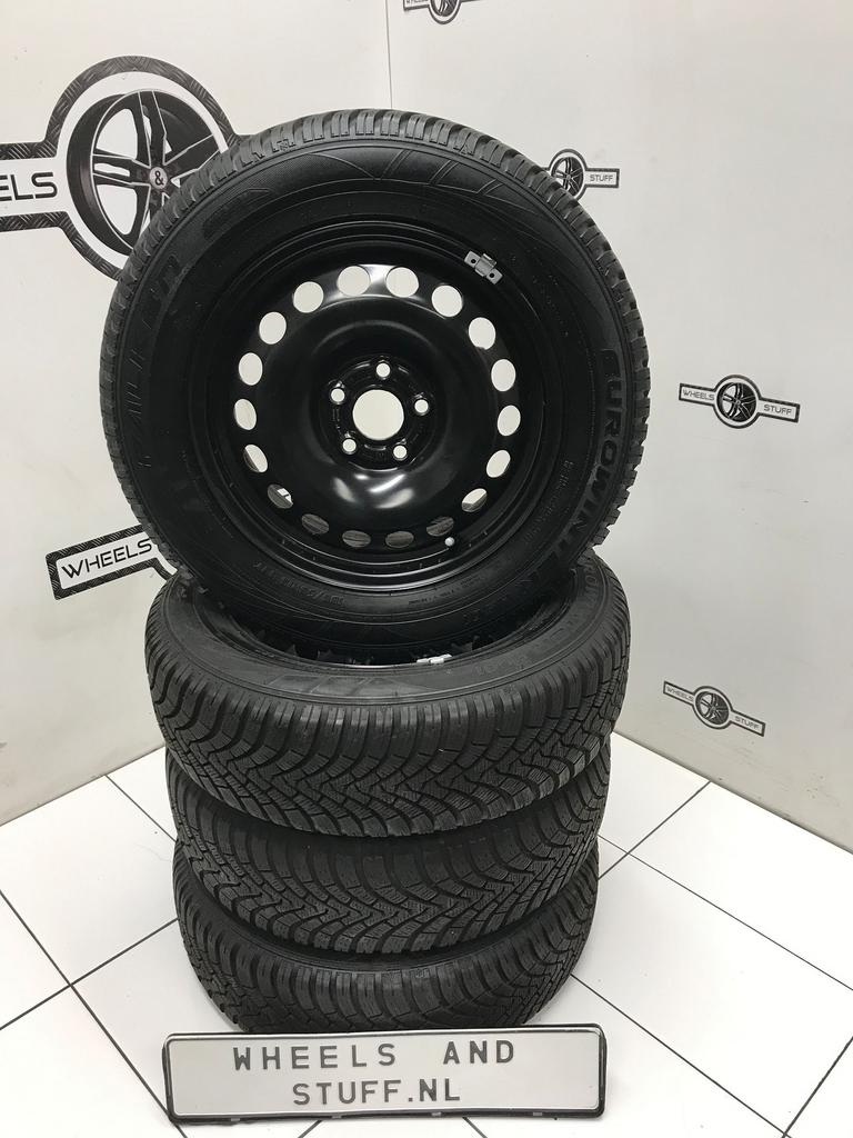 VW Polo Seat Ibiza Fabia velgen 15"inch winterbanden. 5x100, Ophalen, Gebruikt, 15 inch, Banden en Velgen