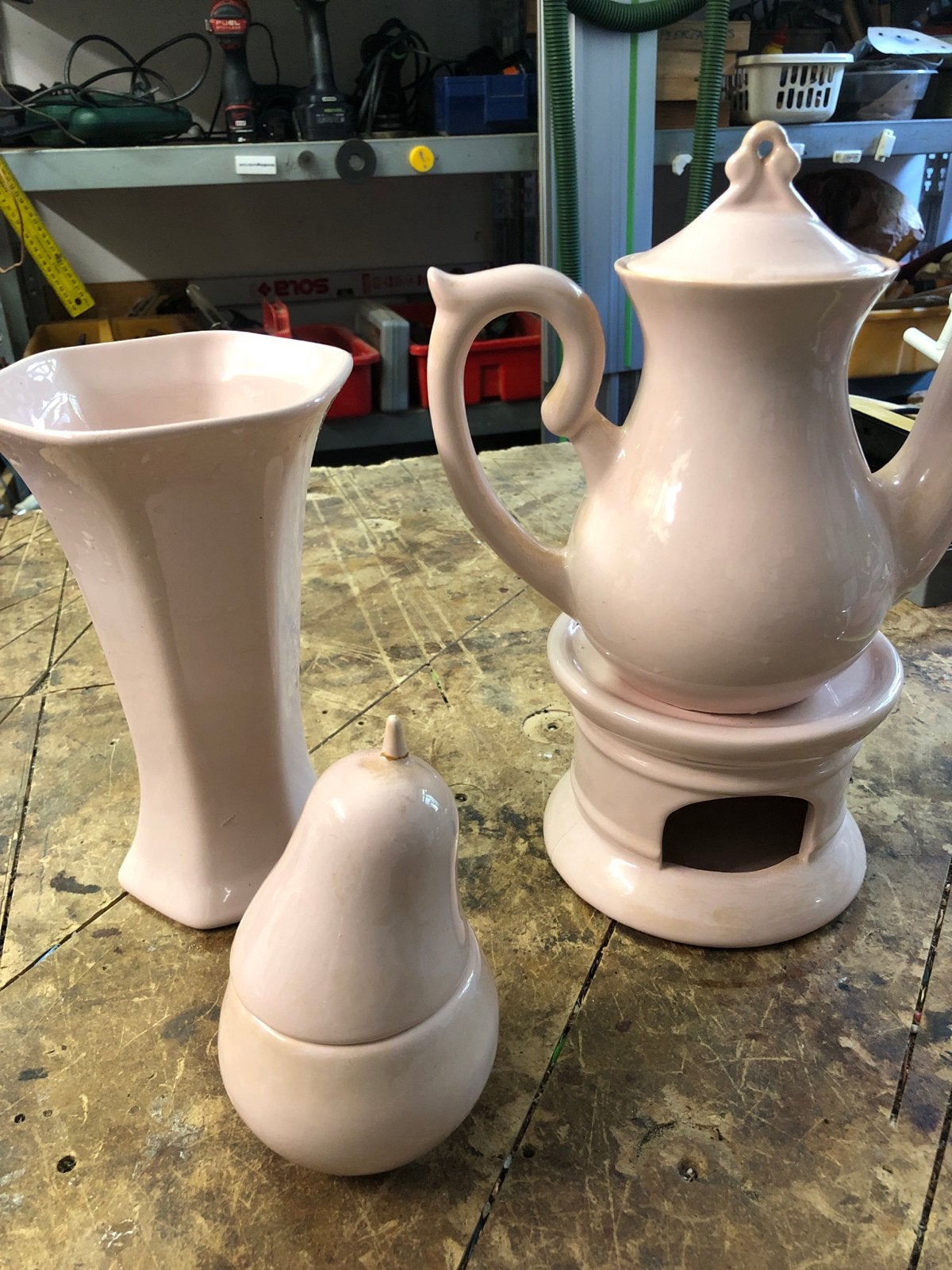 Vintage Rozenburg Velsen Delfts theeservies en vaas, Antiek en Kunst, Ophalen of Verzenden