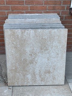 9 nieuwe betontegels tuintegels 60x60x4cm crème beige kleur, Tuin en Terras, Tegels en Klinkers, Ophalen, Nieuw, Beton, Gecoat